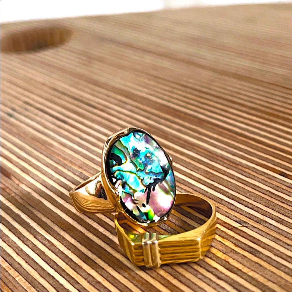 Stone & Gold Plated Rings ✨